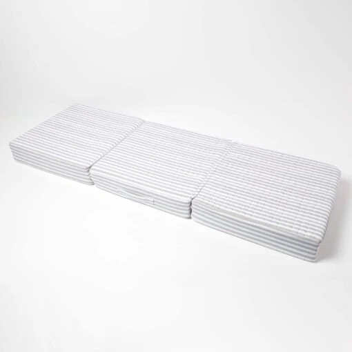 Grey Stripe Cotton Orthopaedic Foam 3 Seater Booster Cushion -Best Homeware Store cu1233d 3