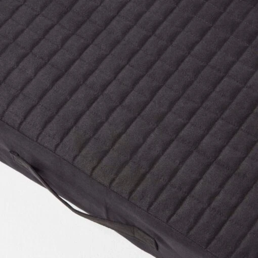 Black Suede Orthopaedic Foam 3 Seater Booster Cushion -Best Homeware Store cu1233e 4