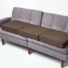 Brown Suede Orthopaedic Foam 3 Seater Booster Cushion -Best Homeware Store cu1233f 1