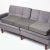 Grey Suede Orthopaedic Foam 3 Seater Booster Cushion -Best Homeware Store cu1233g 1