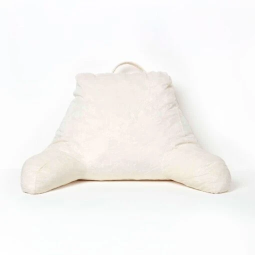 Natural Reading Pillow Memory Foam Filling & Velvet Cover, Large -Best Homeware Store cu1234b 2 1