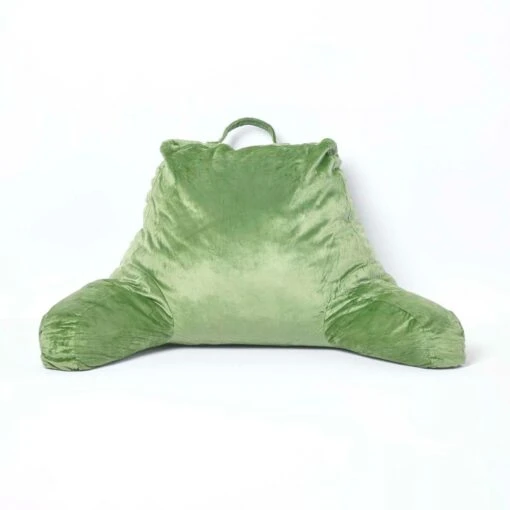 Green Reading Pillow Memory Foam Filling & Velvet Cover, Large -Best Homeware Store cu1236b 2