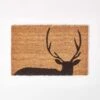 Black Stag Silhouette Non-Slip Coir Doormat -Best Homeware Store dm1151 01