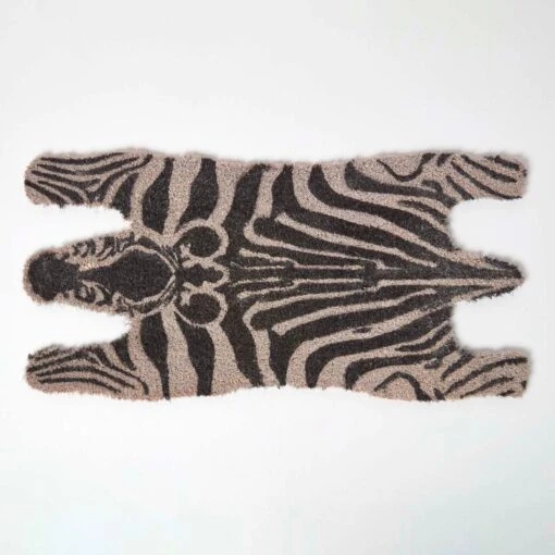 Zebra Shaped Coir Animal Print Non-Slip Doormat -Best Homeware Store dm1166 1