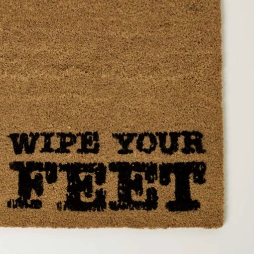 “Wipe Your Feet” Coir Double Door Mat Runner 120 X 45 Cm -Best Homeware Store dm1186 2