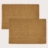 Set Of 2 Plain Coir Doormats 60 X 40 -Best Homeware Store dm1188