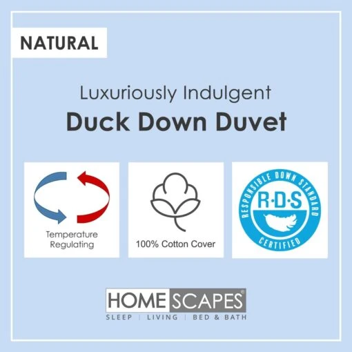 Luxury White Duck Down 13.5 Tog All Seasons Duvet -Best Homeware Store dow duvets duck 15