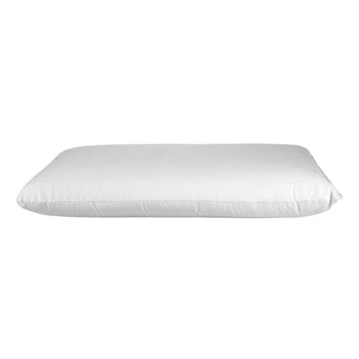 Soothing Aloe Vera Infused Cotton Pillow With Goose Feather And Down -Best Homeware Store dp1213 natural aloe vera pillow goose feather and down standard fill side 1