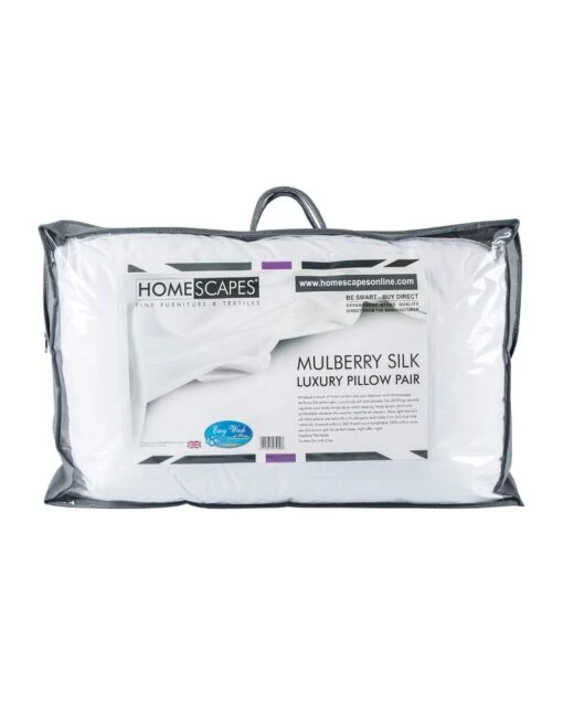 Pure Mulberry Silk Blend Pillow Pair With 100% Cotton Casing -Best Homeware Store dp1271 main