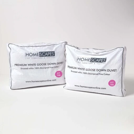 Premium White Goose Down 15 Tog All Seasons Duvet -Best Homeware Store dp1272 01 5