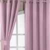 Pastel Pink Herringbone Chevron Blackout Thermal Curtains Pair Eyelet Style -Best Homeware Store embossed eyelet curtain pastel pink 1 6