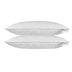 Duck Feather & Down Euro Continental Pillow Pair - 40cm X 80cm (16"x32") -Best Homeware Store feather 80x40 main image 1