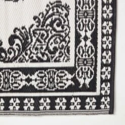 Black And White Motif Design Reversible Outdoor Rug -Best Homeware Store ga1156 6