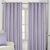 Lilac Geometric Jacquard Blackout Eyelet Curtain Pair -Best Homeware Store geometric soft pink 9