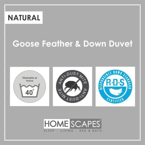 Goose Feather And Down 4.5 Tog Duvet -Best Homeware Store goose feather down