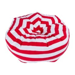 Red And White Stripe Pleated Round Floor Cushion -Best Homeware Store httpsimages.vikkit.co .ukamazon newfloor cushionsnewcu1168cu1168 3