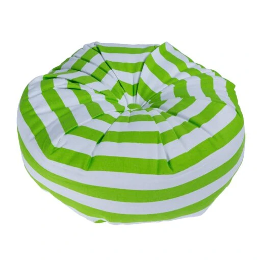 Green And White Stripe Pleated Round Floor Cushion -Best Homeware Store httpsimages.vikkit.co .ukamazon newfloor cushionsnewcu1171cu1171 3