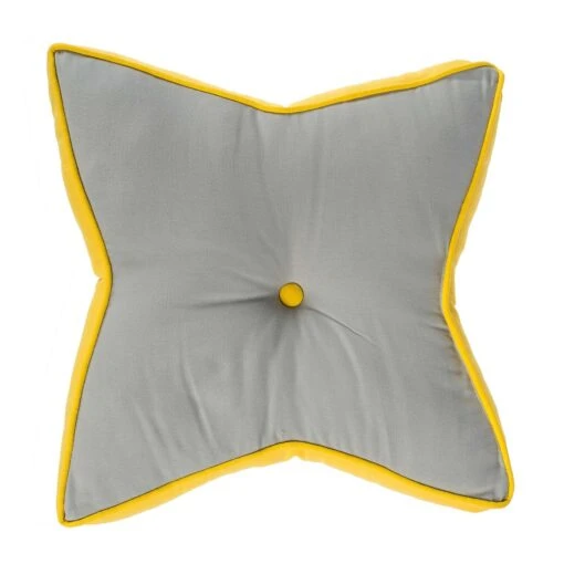 Grey And Yellow Star Floor Cushion -Best Homeware Store httpsimages.vikkit.co .ukamazon newfloor cushionsnewcu1193cu1193 main