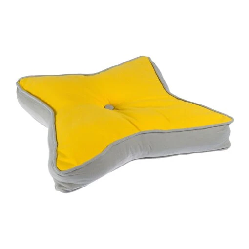 Yellow And Grey Star Floor Cushion -Best Homeware Store httpsimages.vikkit.co .ukamazon newfloor cushionsnewcu1194cu1194 2