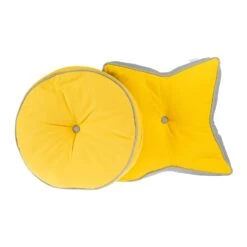 Yellow And Grey Star Floor Cushion -Best Homeware Store httpsimages.vikkit.co .ukamazon newfloor cushionsnewcu1194cu1194 4