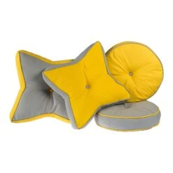 Yellow And Grey Star Floor Cushion -Best Homeware Store httpsimages.vikkit.co .ukamazon newfloor cushionsnewcu1194cu1194 5