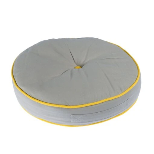 Grey And Yellow Round Floor Cushion -Best Homeware Store httpsimages.vikkit.co .ukamazon newfloor cushionsnewcu1195cu1195 3