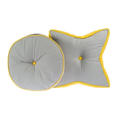 Grey And Yellow Round Floor Cushion -Best Homeware Store httpsimages.vikkit.co .ukamazon newfloor cushionsnewcu1195cu1195 4