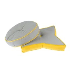 Grey And Yellow Round Floor Cushion -Best Homeware Store httpsimages.vikkit.co .ukamazon newfloor cushionsnewcu1195cu1195 5