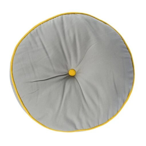 Grey And Yellow Round Floor Cushion -Best Homeware Store httpsimages.vikkit.co .ukamazon newfloor cushionsnewcu1195cu1195 main