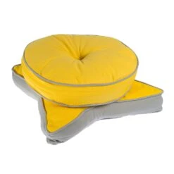 Yellow And Grey Round Floor Cushion -Best Homeware Store httpsimages.vikkit.co .ukamazon newfloor cushionsnewcu1196cu1196 6