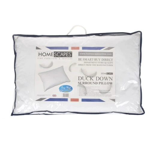 White Duck Down Surround Pillow -Best Homeware Store httpsimages.vikkit.co .ukamazon newpillowsdp1148dp1148 duck down surround pillow packaging front hq image