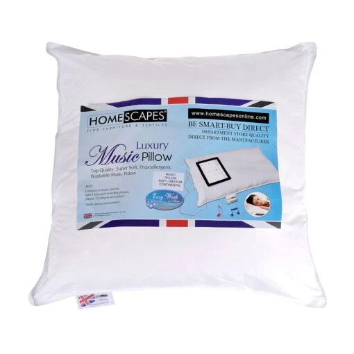 Super Microfibre Square Music Pillow With Speaker -Best Homeware Store httpsimages.vikkit.co .ukamazon newpillowsdp1192super microfibre square continental music pillow main image