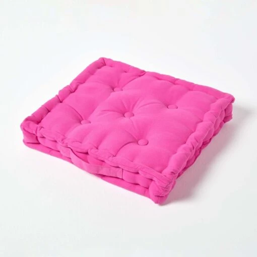 Cotton Hot Pink Floor Cushion -Best Homeware Store kt1287a 01 1