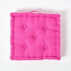 Cotton Hot Pink Floor Cushion -Best Homeware Store kt1287a 03 1