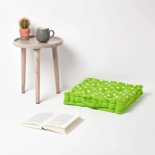 Cotton Green Stars Floor Cushion -Best Homeware Store kt1307 02