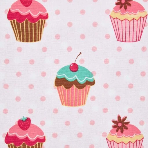 Cupcakes Ready Made Pink Eyelet Curtain Pair -Best Homeware Store kt1393 3 3