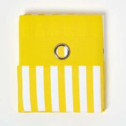 Thick Yellow Stripe Ready Made Eyelet Curtain Pair -Best Homeware Store kt1408 1