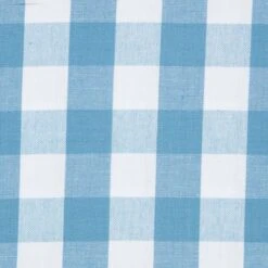 Cotton Blue Block Check Gingham Ready Made Eyelet Curtains -Best Homeware Store kt1409 3