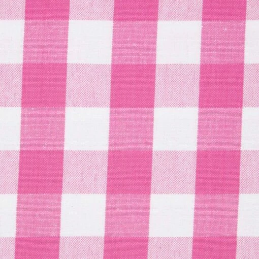 Cotton Pink Block Check Gingham Ready Made Eyelet Curtains -Best Homeware Store kt1410 3