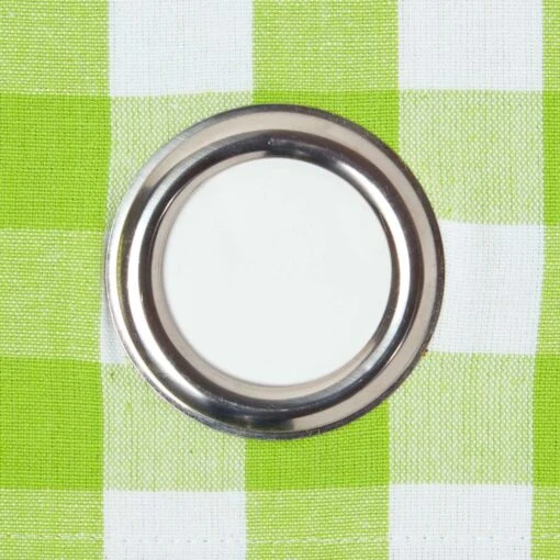 Cotton Green Block Check Gingham Ready Made Eyelet Curtains -Best Homeware Store kt1411 2