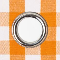 Cotton Orange Block Check Gingham Ready Made Eyelet Curtains -Best Homeware Store kt1412 2