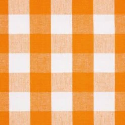 Cotton Orange Block Check Gingham Ready Made Eyelet Curtains -Best Homeware Store kt1412 3