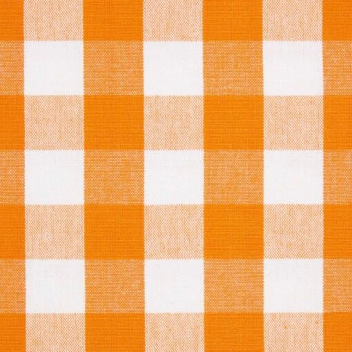 Cotton Orange Block Check Gingham Ready Made Eyelet Curtains -Best Homeware Store kt1412 3