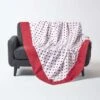 Cotton Red Heart Decorative Sofa Throw -Best Homeware Store kt1535