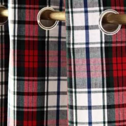 Macduff Tartan Check Ready Made Eyelet Curtain Pair -Best Homeware Store macduff tartan check ready made eyelet curtain pair 6