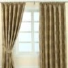 Gold Jacquard Curtain Modern Curve Design Fully Lined -Best Homeware Store marbbela collection curtains gold main