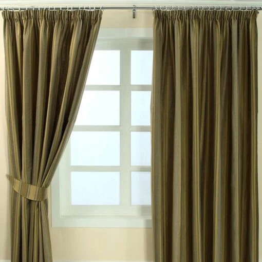 Gold Jacquard Curtain Modern Striped Design Fully Lined -Best Homeware Store marbbela collection gold curtain1 9