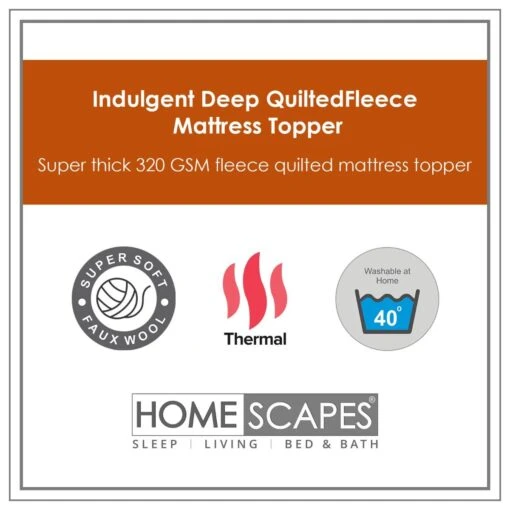 Luxury Thick Fleece Mattress Topper -Best Homeware Store mp1118 deep 2