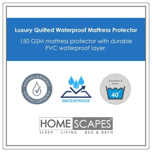 Quilted Waterproof Mattress Protector -Best Homeware Store mp1120 47 2