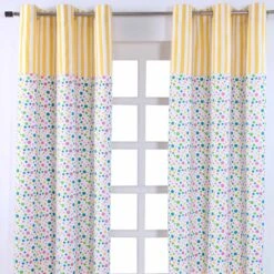 New Products -Best Homeware Store multi polka dots ready made eyelet curtain pair 1 2